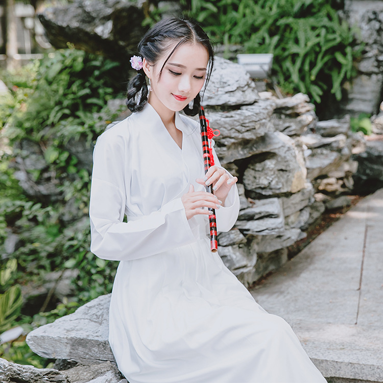 ｛小甜甜｝女装百搭汉服大袖中衣春夏秋冬曲裾三重衣内睡衣现货