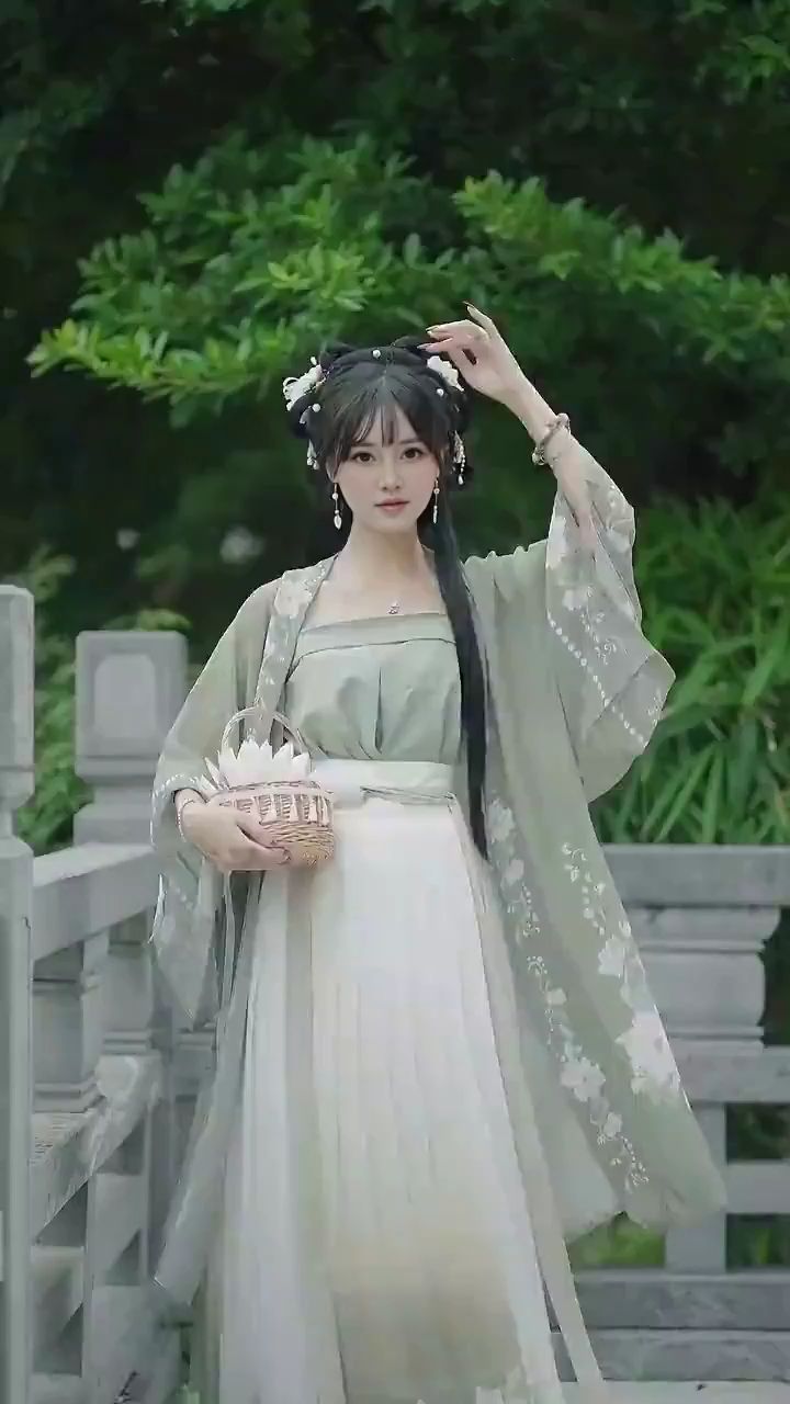 锦衣阁原创清辞汉服女宋制印花长干寺齐腰百褶裙日常清新春夏秋款